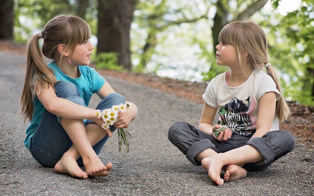 Two Girls Chatting and Learning Social Skills